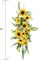 Summer 2PCS Artificial Sunflower Garland – Silk Sunflower Vine with Green Leaves and White Flowers for Home, Kitchen, Garden, and Wedding Arch Decor